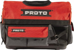 Proto - 10 Pocket Gray & Red Polyester Tool Bag - 20" Wide x 11" Deep x 15" High - Apex Tool & Supply