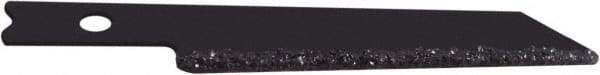Disston - 2-7/8" Long, Carbide Grit Jig Saw Blade - Continuous Edge, 0.054" Thick, U-Shank - Apex Tool & Supply