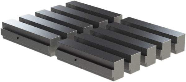 CarveSmart - 1-1/2" Wide x 2" High x 1-1/2" Thick, Flat/No Step Vise Jaw - Soft, Aluminum, Fixed Jaw, Compatible with 6" Vises - Apex Tool & Supply