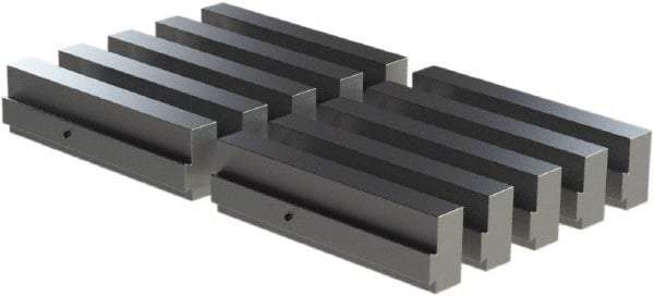 CarveSmart - 1" Wide x 2-1/4" High x 1" Thick, Flat/No Step Vise Jaw - Soft, Aluminum, Fixed Jaw, Compatible with 6" Vises - Apex Tool & Supply
