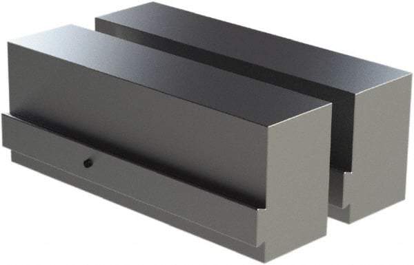 CarveSmart - 2" Wide x 3" High x 2" Thick, Flat/No Step Vise Jaw - Soft, Aluminum, Fixed Jaw, Compatible with 6" Vises - Apex Tool & Supply
