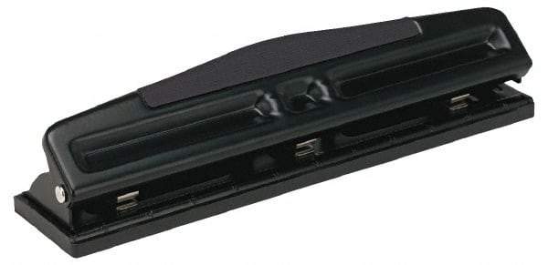 UNIVERSAL - Paper Punches Type: 12 Sheet 2 and 3-Hole Adjustable Punch Color: Black - Apex Tool & Supply