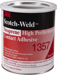 3M - Construction Adhesives - 1357 1G NEOPRN GRY/GRN SCOTCHWELD HP CONTACT ADH - Apex Tool & Supply
