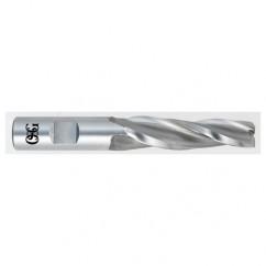 3/8 x 1/2 x 1-1/4 x 3-1/4 3 Fl HSS-CO Tapered Center Cutting End Mill - Bright - Apex Tool & Supply