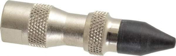 Coilhose Pneumatics - 125 Max psi Rubber Push Button Blow Gun - 1/4 NPT, 3" Tube Length, Nickel Plated Brass - Apex Tool & Supply