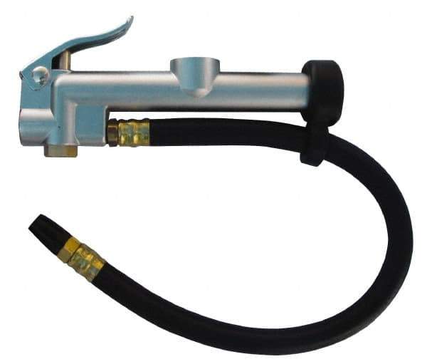 Acme - 120 Max psi Inflator Gauge - Straight Push On Chuck, 1/4 FPT, 10 to 120 psi Pressure Range - Apex Tool & Supply