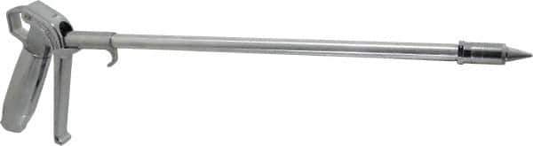 Coilhose Pneumatics - 150 Max psi High Flow Conical Nozzle Pistol Grip Blow Gun - 1/4 NPT, 12" Tube Length, Chrome Plated Aluminum & Brass, Aluminum Extension - Apex Tool & Supply