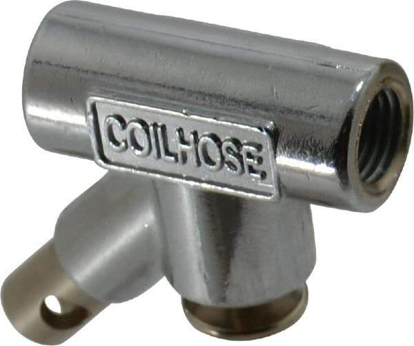 Coilhose Pneumatics - 150 Max psi Standard Safety Inline Blow Gun - 1/4 NPT, 3/4" Tube Length, Chrome Plated Zinc - Apex Tool & Supply