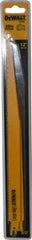 DeWALT - 12" Long, Bi-Metal Reciprocating Saw Blade - Tapered Profile, 5 to 8 TPI, Toothed Edge, Universal Shank - Apex Tool & Supply