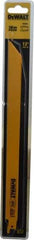 DeWALT - 12" Long x 3/4" Thick, Bi-Metal Reciprocating Saw Blade - Straight Profile, 14 TPI, Toothed Edge, Universal Shank - Apex Tool & Supply