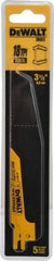 DeWALT - 3-1/2" Long x 3/4" Thick, Bi-Metal Reciprocating Saw Blade - Scroll Profile, 18 TPI, Toothed Edge, Universal Shank - Apex Tool & Supply