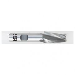 1/2 x 1/2 x 1-1/4 x 3-1/4 3 Fl HSS-CO Tapered Center Cutting End Mill - Bright - Apex Tool & Supply