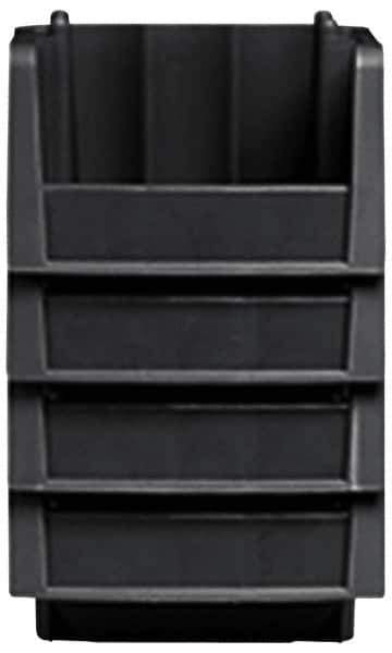Akro-Mils - 11-7/8" Deep, Black Polypropylene Hopper Stacking Bin - 7" High x 8-3/8" Wide x 11-7/8" Long - Apex Tool & Supply