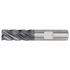 1/2x1/2x1-1/4x3 .030R 5FL Carbide End Mill-Round Shank-AlTiN - Apex Tool & Supply