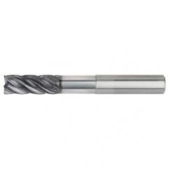1/2x1/2x1-1/4x2-1/4x4 .030R 5FL Carbide End Mill-Weldon Shank-AlTiN - Apex Tool & Supply
