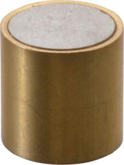 Eclipse - 1/2" Diam x 1/2" High, 0.23 Lb Average & 0.45 Lb Max Pull Force, Brass Alnico Shielded Magnet - 798.8°F Max Operating Temp, 0.032" Wall Thickness, Grade 5 Alnico - Apex Tool & Supply