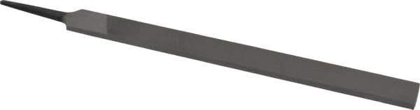 Value Collection - 10" Long, Smooth Cut, Hand American-Pattern File - Double Cut, 1/4" Overall Thickness, Tang - Apex Tool & Supply