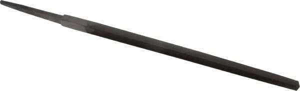 Value Collection - 6" Long, Smooth Cut, Square American-Pattern File - Double Cut, 7/32" Overall Thickness, Tang - Apex Tool & Supply