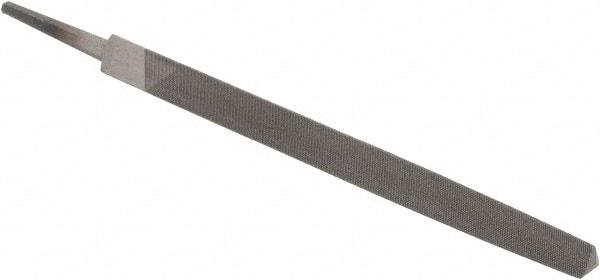 Value Collection - 6" Long, Smooth Cut, Triangle American-Pattern File - Double Cut, Tang - Apex Tool & Supply