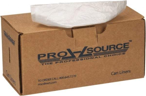 PRO-SOURCE - 90 Gal Capacity, 1.8 mil Thick, Heavy-Duty Trash Bags - Linear Low-Density Polyethylene (LLDPE), Flat Pack Dispenser, 38" Wide x 63" High, Clear - Apex Tool & Supply