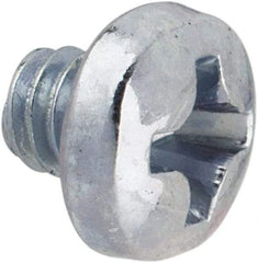Value Collection - #5-40 UNC, 1/8" Length Under Head Phillips Drive Machine Screw - Pan Head, Grade J82 Steel, Zinc-Plated Finish, Without Washer - Apex Tool & Supply