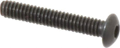 Value Collection - #5-40 UNC Hex Socket Drive, Button Screw - Alloy Steel, Black Oxide Finish, Fully Threaded, 3/4" Length Under Head - Apex Tool & Supply
