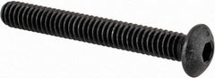 Value Collection - #5-40 UNC Hex Socket Drive, Button Screw - Alloy Steel, Black Oxide Finish, Fully Threaded, 1" Length Under Head - Apex Tool & Supply