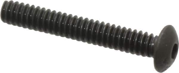 Value Collection - #4-40 UNC Hex Socket Drive, Button Screw - Alloy Steel, Black Oxide Finish, Fully Threaded, 3/4" Length Under Head - Apex Tool & Supply