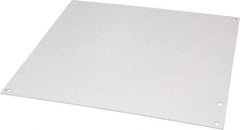 Cooper B-Line - 10-7/8" OAW x 10-7/8" OAH Powder Coat Finish Electrical Enclosure Nonperforated Panel - 12" x 12" Box, 14 Gauge Steel, Use with 12126-12CHC/12126-12CHSC/12126-12SC - Apex Tool & Supply