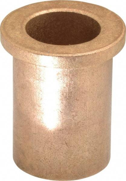 Boston Gear - 3/4" Inside x 1" Outside Diam, Oil Impregnated Bronze Sleeve Bearing - 1-1/4" Flange Outside Diam, 5/32" Flange Thickness, 1-1/2" OAL - Apex Tool & Supply