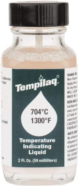 Tempil - 1,300°F Temp Indicating Liquid - 2 Ounce Container, 704°C - Apex Tool & Supply
