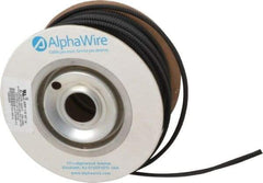 Alpha Wire - 11.13mm ID, Black PET Expandable Cable Sleeve - 100' Coil Length, -103 to 257°F - Apex Tool & Supply