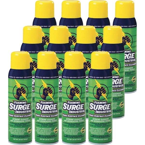 Surge Industrial - 20 oz Aerosol Cleaner/Degreaser - Aerosol, Neutral pH, Unscented - Apex Tool & Supply