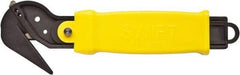 Swift Safety Cutter - Springback Safety Utility Knife - 2" Steel Blade, Yellow Nylon-6 Polyamide Handle, 1 Blade Included - Apex Tool & Supply