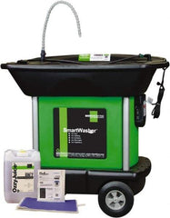 CRC - Free Standing Water-Based Mobile Parts Washer Kit - 25 Gal Max Operating Capacity, Plastic Tank, 42" Long x 48" Wide - Apex Tool & Supply