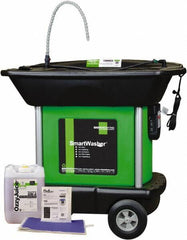 CRC - Free Standing Water-Based Mobile Parts Washer Kit - 25 Gal Max Operating Capacity, Plastic Tank, 42" Long x 48" Wide - Apex Tool & Supply