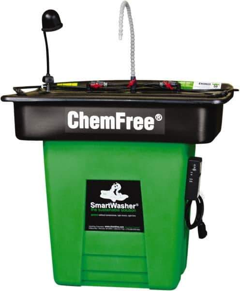 CRC - Free Standing Water-Based Parts Washer - 25 Gal Max Operating Capacity, Plastic Tank, 42" Long x 48" Wide - Apex Tool & Supply
