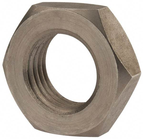Value Collection - M27x3.00 Metric Coarse Stainless Steel Right Hand Hex Jam Nut - 41mm Across Flats, 13.5mm High, Uncoated - Apex Tool & Supply
