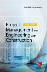 McGraw-Hill - PROJECT MANAGEMENT FOR ENGINEERING AND CONSTRUCTION Handbook, 3rd Edition - by Garold (Gary) Oberlender, McGraw-Hill, 2014 - Apex Tool & Supply