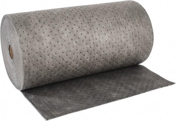 Brady SPC Sorbents - 35 Gal Capacity per Package, Universal Roll - 150' Long x 30" Wide, Gray, Polypropylene - Apex Tool & Supply