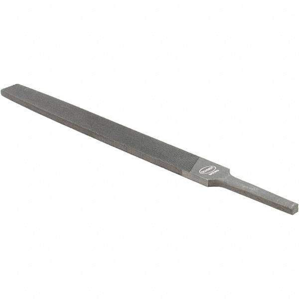 Value Collection - 6" Long, Bastard Cut, Flat American-Pattern File - Double Cut, 5/32" Overall Thickness - Apex Tool & Supply