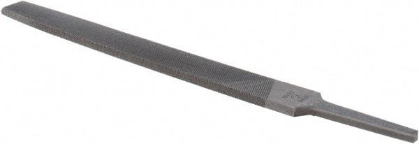 Value Collection - 8" Long, Bastard Cut, Flat American-Pattern File - Double Cut, 7/32" Overall Thickness - Apex Tool & Supply
