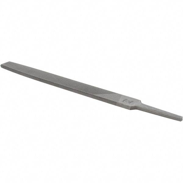 Value Collection - 8" Long, Smooth Cut, Flat American-Pattern File - Double Cut, 7/32" Overall Thickness - Apex Tool & Supply