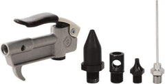 Value Collection - 5 Piece Aluminum Body Air Gun Kit - 1/4 NPT Inlet, 150 Max psi, Aluminum Hose - Apex Tool & Supply