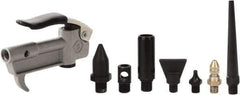 Value Collection - 8 Piece Aluminum Body Air Gun Kit - 1/4 NPT Inlet, 150 Max psi, Aluminum Hose - Apex Tool & Supply