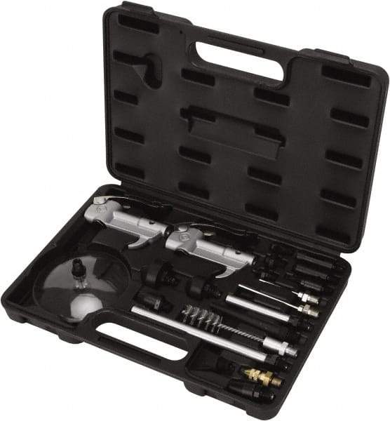 Value Collection - 21 Piece Aluminum Body Air Gun Kit - 1/4 NPT Inlet, 150 Max psi, Aluminum Hose - Apex Tool & Supply
