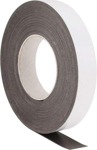 Aigner Index - 600" Long x 1" Wide x 0.03" Thick Flexible Magnetic Rectangular Strip - 0.8 Lb Max Pull Force, Plain Back, Yellow - Apex Tool & Supply