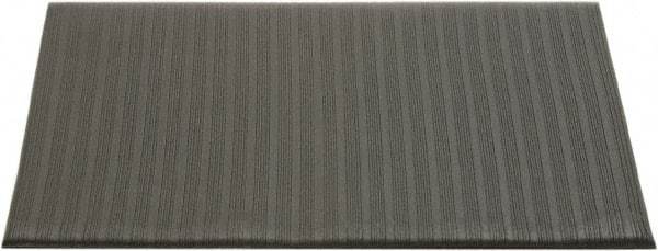 Ability One - 3' Long x 2' Wide, Dry Environment, Anti-Fatigue Matting - Black, Vinyl with Vinyl Sponge Base, Beveled - Apex Tool & Supply