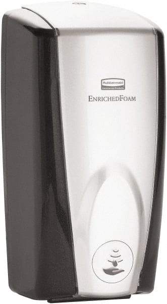 Rubbermaid - 1100 mL Foam Hand Soap Dispenser - Plastic, Hanging, Black & Chrome - Apex Tool & Supply