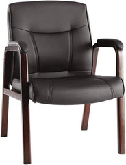 ALERA - Black Leather Guest Chair - 24-3/4" Wide x 35" High - Apex Tool & Supply